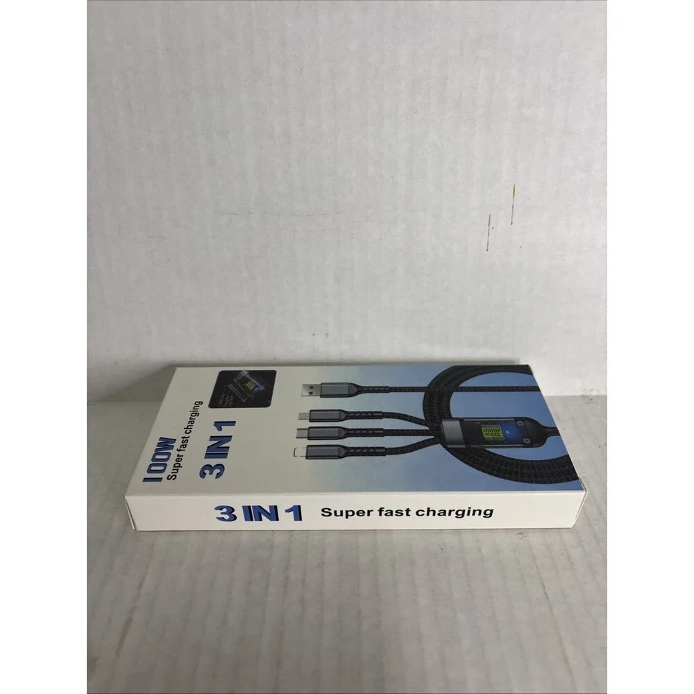 100W 3-in-1 Fast Charging Cable – Universal High-Performance Charger